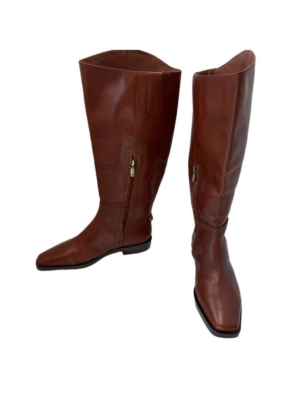 Sam Edelman Cesar Tall Brown Boots Women's 6.5 Low Heel Riding Boho